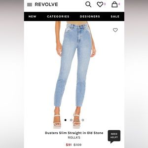 Rolla’s Duster Slim Straight Jeans in Old Stone